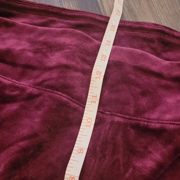 Talbots Womens Luxe Velour High Waist Leggings Size 3X Burgundy Pull On NEW - Picture 9 of 10